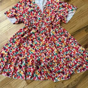 SHEIN Multicolor Floral Casual Dress
